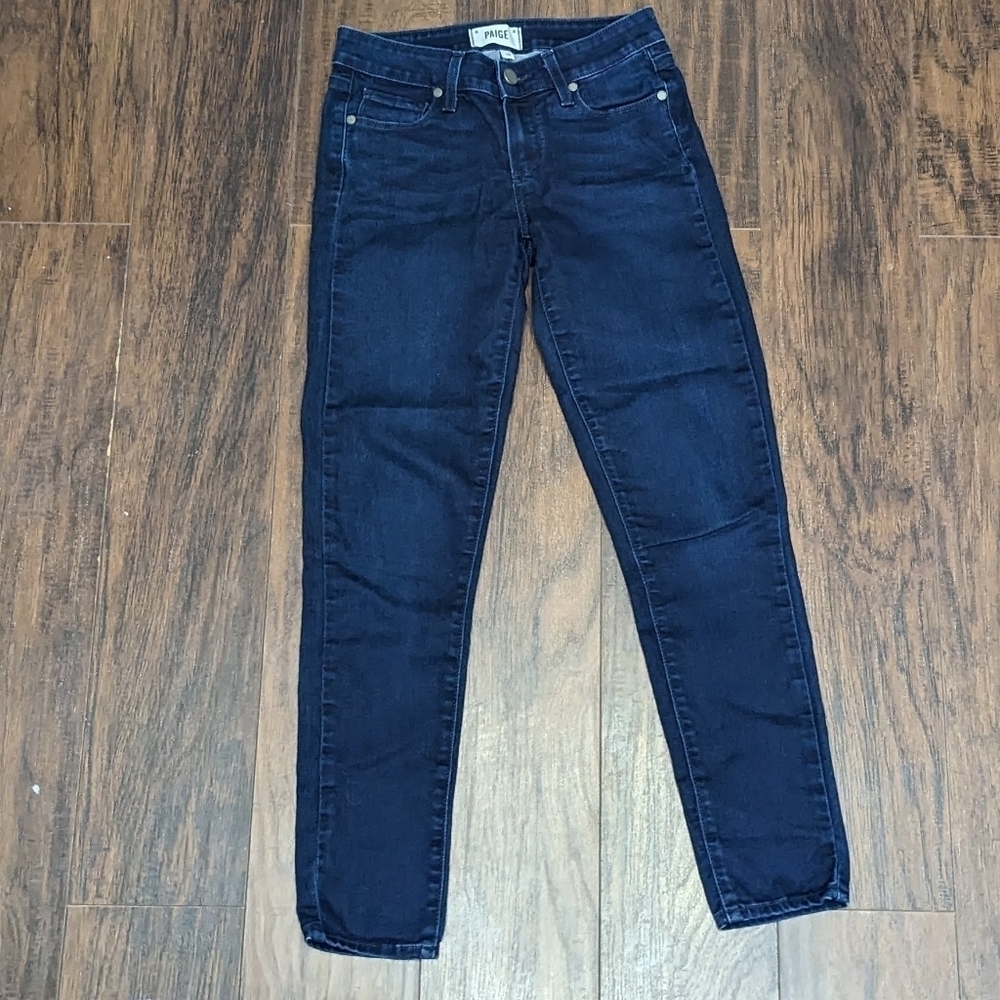 Paige Verdugo Ankle Skinny Jeans Size 25 Dark Wash